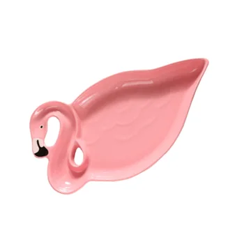 2 ks Flamingo Dekorácie Ružová 3D Keramické Dosky Občerstvenie Sušené Ovocie Dosky Ovocné Misy Dezert Jedál Riadu pre domácnosť