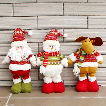 Vianočné Bábiky Zdvíhateľnej Santa Claus Snehuliak Elk Hračky, Vianočné Figúrky Vianočný Darček Pre Dieťa Červený Vianočný Strom Ornament 2020