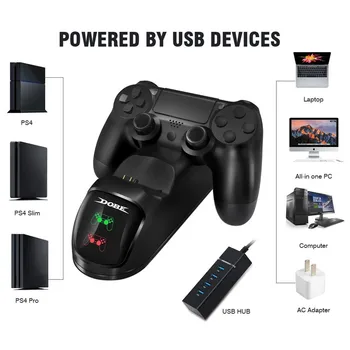 PS4 Hry Nabíjačku USB Nabíjací Dok Stanica Stojan pre Sony Playstation 4 PS4 / PS4 Pro / PS4 Slim Radič