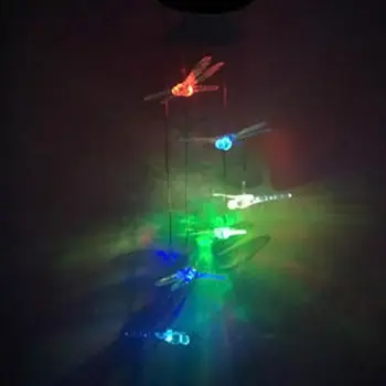 Vonkajšie Solárne LED Veterné Zvonkohry Svetlo Dragonfly Farba-zmena Luster Domov, Záhradné Dekorácie, Lampy