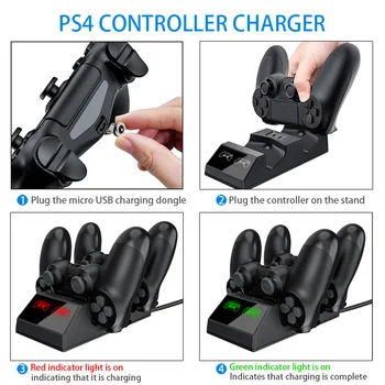PS4 Slim Pro Bezdrôtový ovládač pre Rýchle Nabíjanie Dock Stanica pre Sony Playstation 4 Ovládač Nabíjačka