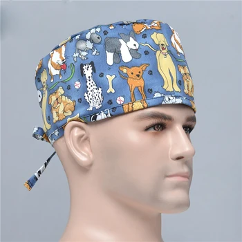 Unisex kroviny, čiapky, zdravotnícke služby, klobúky pet grooming ošetrovateľskej čiapky priedušná nastaviteľné klobúky veľkoobchod