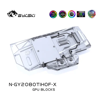 Bykski Vodný Blok použiť pre GALAX GEFORCE RTX 2080TI HOF / Úplné Pokrytie Meď Radiátor Blok / RGB Svetlo na podporu AURA SYNC