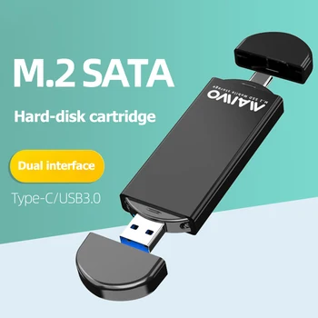MAIWO Duálne Porty M. 2 SATA SSD Mobile Krytu z Hliníkovej Zliatiny 2 v 1, USB/Typ-C Pevný Disk Adaptér Box Prípade