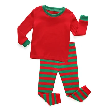 Vianoce Deti Oblečenie Sady Deti, Dlhý Rukáv Pruhované Pyžamo Sady Pyžamá Chlapci Pijamas Infantil Dievčatá Vianoce Pajama Odev