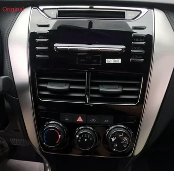 Autorádio Facia pre Toyota Yaris (Manuálne Aircon,Ľavé Koleso) 2017+ DVD, Stereo CD Panel palubnej doske Auta Výbava Fascia upínacia Platňa Konzoly