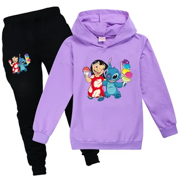 2020 Klesnúť Steh Oblečenie pre Chlapcov Deti Cartoon Chlapec Zime s Dlhým Rukávom s Kapucňou+nohavice 2 KS Súpravy, Ružové a Sladké Dievčatá Oblečenie