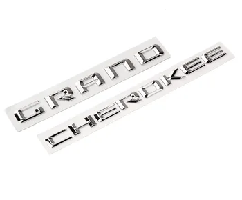 Na Jeep Grand Cherokee Odznaky 3D nadmorská Výška Emblémy typovom Štítku, Logo Listov Červená Silver Chrome Black Auto Vonkajšie Príslušenstvo