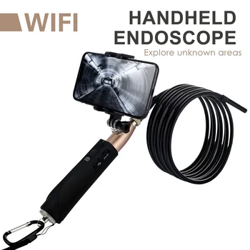 F110 WIFI Ručné Endoskopu 8mm 8LED 3m had Pevný Kábel Nepremokavé borescope Android IOS Endoscopio Inšpekcie Fotoaparát darčekovej krabičke