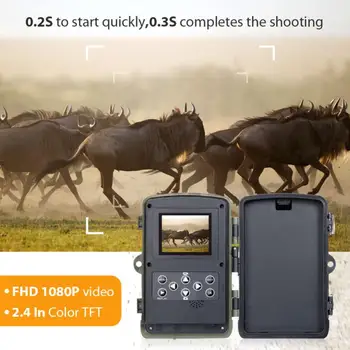 HC-801 Lov Fotoaparát, 16 MP 1080P HD Video Poľovnícky Chodník Camer Wildlife Fotografovanie Skautingu Nočné Videnie IP65 Lov Fotoaparát