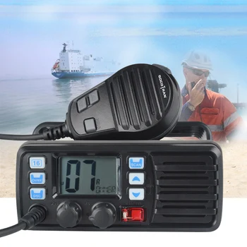 25W Vysoký Výkon VHF Marine Band Walkie Talkie Mobilných Loď Vysielač Nepremokavé obojsmerné Rádiové Vstavané DSC RS-507M