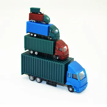 1/500 zmenšený Model Auta Kontajner Kamión Hračiek ABS Plastu Pre Vlak Rozloženie 10pcs Piesku Tabuľka Mini Simulácie Budov Diorama