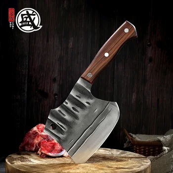 MITSUMOTO SAKARI Air Hammer Kované Camping Prežitie Sekera 5cr15mov z Nerezovej ocele, kuchynské mäsiarsky nôž s eben rukoväť