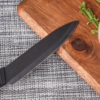 Kuchársky Nôž 5 palcový Keramické Nože Frézovanie Zeleniny Domácnosti Black Zirconia Kuchyni Variť Nôž Nástroj ABS Rukoväť Ochranný Kryt