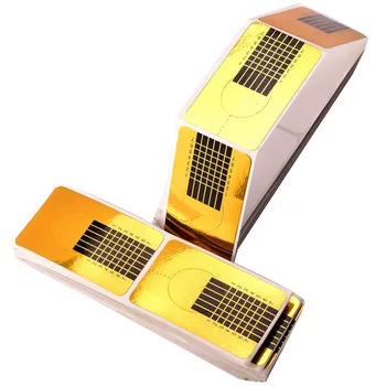 ELECOOL 500PCS Zlatý Klinec Forme Tipy na UV Gel Akryl Tip na Nechty Predĺženie Podkovy Nail Art Sprievodca FormNail poľský Veľkoobchod