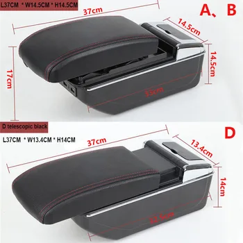 Pre Chevrolet CRUZE Opierke, Retrofit časti Úložný box auto príslušenstvo Auto Opierkou box Interiér s USB LED svetlo