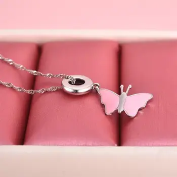 DALARAN, 925 Sterling Silver Ružová Motýľ Prívesok Charms Fit Pôvodné DIY Náramok & Náhrdelník, Čo pre Dievčatá Šperky Darček
