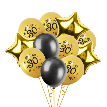 Amawill Šťastný 30th Birthday Party Dodávky Zlata Číslo Fóliové Balóniky 30 Rokov Výročia, Narodeniny, Party Dekorácie Adlut 75D