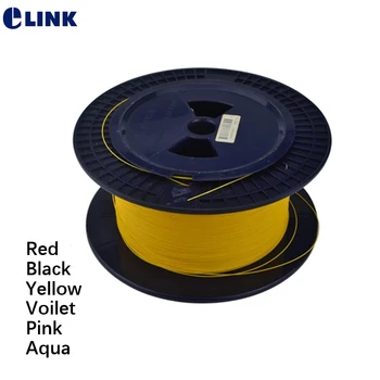 1000mtr 0,9 mm tighted optický kábel G652D Singlemode farebné kábel červená čierna žltá voilet Ružová Aqua drôt 1km/roll ELINK