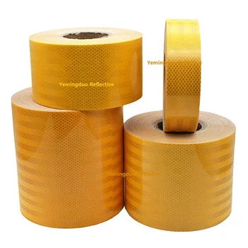 2.5 / 3 cm Široká Super Silné Reflexné Decoratiive Nálepky Oranžovo Žlté samolepiace Pásky Prevádzky Varovanie anticollision Prihlásiť