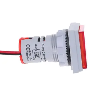 Digitálny 3in1 STRIEDAVÝ Voltmeter Ammeter Frekvencie Panel Meter Indikátor 60-500V 0-100A 20-75Hz 22 mm Intenzita Svetla s CT J6PC Dropship