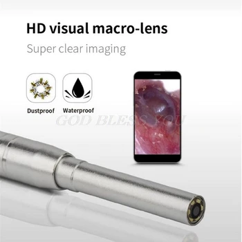 3.9 mm 4,5 mm 5,5 mm Ucho Čistenie Endoskopu Fotoaparát 1.0 Mega Pixel Borescope Inšpekcie Fotoaparát Earpick Nástroj pre Android PC