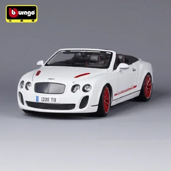 Bburago1:18 Simulácia zliatiny športové auto Diecast model Hračky Pre Bentley ISR s volante ovládanie predné koleso riadenia