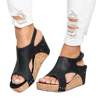 Módna Platforma Sandále Ženy Kliny Topánky Pekné Podpätky Sandalias Mujer Letné Topánky Zaniesť Dámske Espadrily Ženy Sandále