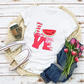 Ženy Grafické Pláži Koberčeky Ananás Je Ovocie Cartoon Letné T-Shirt, Shirt Topy Lady Oblečenie Dámske Oblečenie Čaj Ženský T Tričko