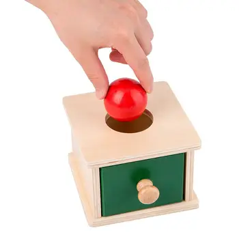 Montessori Škôlky Materiálu Objektu Trvalého Úložný Box S Táckou Loptu Praxi Hand-eye Koordináciou