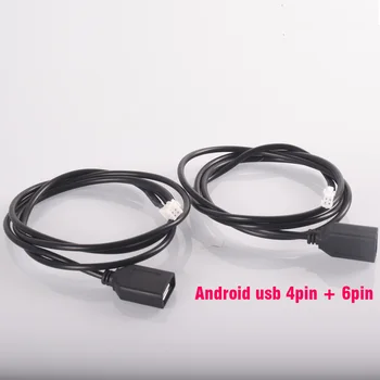 Adaptér, Káble, Kábel USB, AUX pre Univerzálny autorádio, Android Navigačný 4pin a 6pin konektor