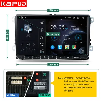 Kapud Android10 Auto Rádio Prehrávač, Stereo 9