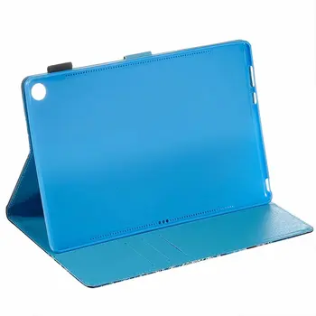Prípad pre Huawei MediaPad M5 Pro 10.8 palcový Módne Farebné kresby PU Kožené Šikovný Tablet Chrániť Shell Funda Stojan, Kryt+Pero