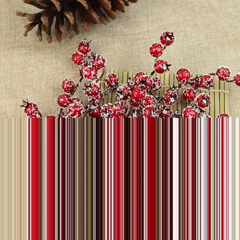 10PCS Umelé Červené Bobule Stonky Vianočný Stromček Flexibilné Holly Bobule Rekvizity Dekor Veselé Vianočné Dekorácie DIY Darčekovej krabičke