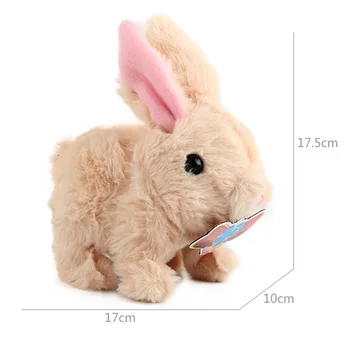 Mini Simulácia Elektrických Plyšový Zajac Hračky pre Deti Skákanie Králik Vzdelávacie Montessori Plnené Oblečenie pre Bábiku Zvierat Hračky