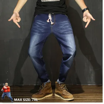 2020 Mužov Džínsy Streetwear Denim Hip Hop Čierne Džínsy Homme Veľké Veľkosti 6XL Kot Pantolon Hárem Jean Tenký ako Ceruzka Pánske Strečové Nohavice