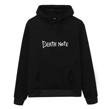 Death Note Farbou List Vytlačený Hoodies Harajuku Hip Hop Streetwear Ženy Anime Mikina S Kapucňou Pulóver S Kapucňou, Topy
