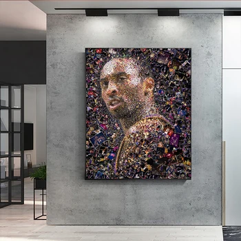 Kobe Bryant Basketbalová Hviezda Plátno na Maľovanie Škandinávskych Wall Art Obrázkov Vytlačí a Plagáty pre Obývacia Izba Cuadros Para Sala