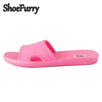 ShoeFurry Letné Byt Sandále Ženy Pláže Topánky Candy Farby Krytý Domov Papuče Žena Protišmykové Kúpeľňa Papuče Flip Flops