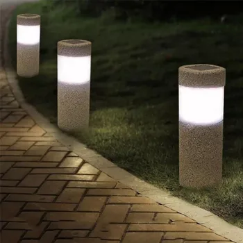 BEIAIDI 4PCS Solárne Napájanie LED Kamenný Stĺp Svetla Vonkajšie Solárne Kosačky Záhradné Svetlo Krajiny Dvore Plot, Chodník Vklad Solárne Lampy