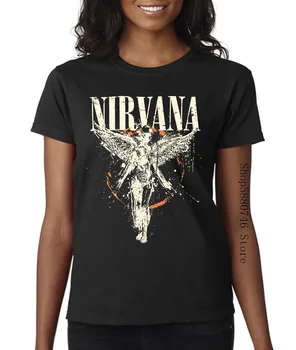 Nirvana V Utero Album T-Shirt Mens Rockovej Hudby Tee Mens Black Live Nation Nwt
