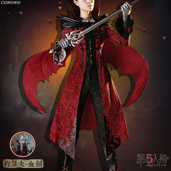 Anime! Identity V Joseph Desaulniers Krvi Meč Pokožky Battle Suit Skromné Luxusné Jednotné Cosplay Kostým Halloween Doprava Zadarmo