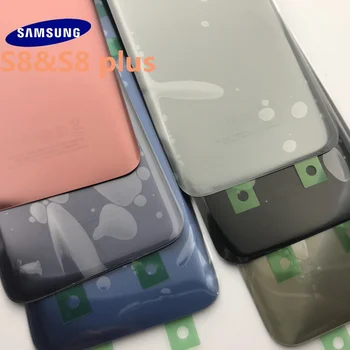 Samsung Galaxy S8 G950 S8 plus G955 Batérie Zadný Kryt Dvere Bývanie Náhradné Opravy Dielov + ucho Fotoaparát Sklo Objektívu Rám