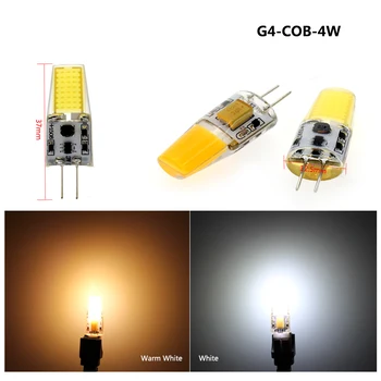 COB LED Žiarovka G4 LED Lampa pre Luster Osvetlenie DC12V 2W 3W 4W Nahradiť Halogénové Svetlá SMD5730 Vysoko Kvalitné LED Reflektor, Žiarovky