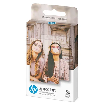 50Sheets/Box Zinok Foto Papier 5*7,6 cm (jednotky 2x3-palcový) pre HP Ozubeného Foto Tlačiarne Bez Atramentu Sticky-Cúval Prenosné Tlač