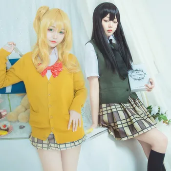 DUOUPA COS Anime Citrusové Cosplay Kostým Aihara Yuzu / Aihara Mei Jednotné Oblečenie Kravata Tričko Sukne Vesta / Sveter Pančuchy