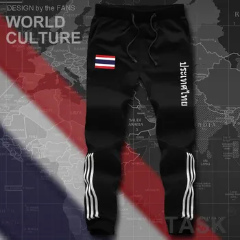 Thajsko mens šortky pláži nové pánske board šortky vlajka cvičenie vrecká na zips, potu kulturistike koleno bavlna krajina Thai TH