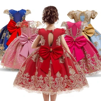 Elegantné Dievčenské Šaty Nový Rok Princezná Šaty Deti Šaty pre Dievčatá Vianočný Večierok Kostým Deti Oblečenie vestidos 4-10 Rokov
