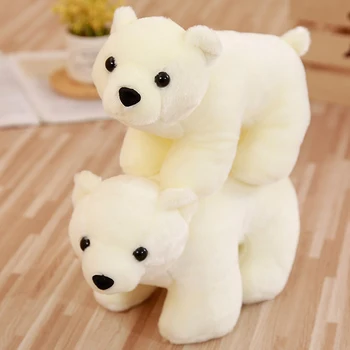 25 cm Roztomilý White Bear Plyšové Hračky Hračky pre deti Cartoon Zvierat Polar Bear Plnené Bábiky pre Deti Simulácie Zvieracích Bábiky Dieťa Darček