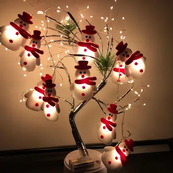 Snehuliak Vianočné LED Svetlo šťastné a Veselé Vianoce, Výzdoba pre Hom Santa Claus Ozdoby na Vianočné stromčeky Vianočné Navidad Natal Nový Rok 2021